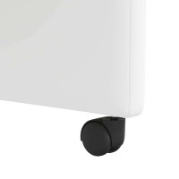 Produktbild för Matstolar med hjul 2 pcs Vit 57 x 66 x 94 cm Konstläder