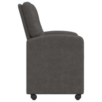 Produktbild för Matstolar med hjul 2 pcs Svart 57 x 67 x 95 cm Konstläder