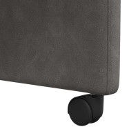 Produktbild för Matstolar med hjul 2 pcs Svart 57 x 67 x 95 cm Konstläder