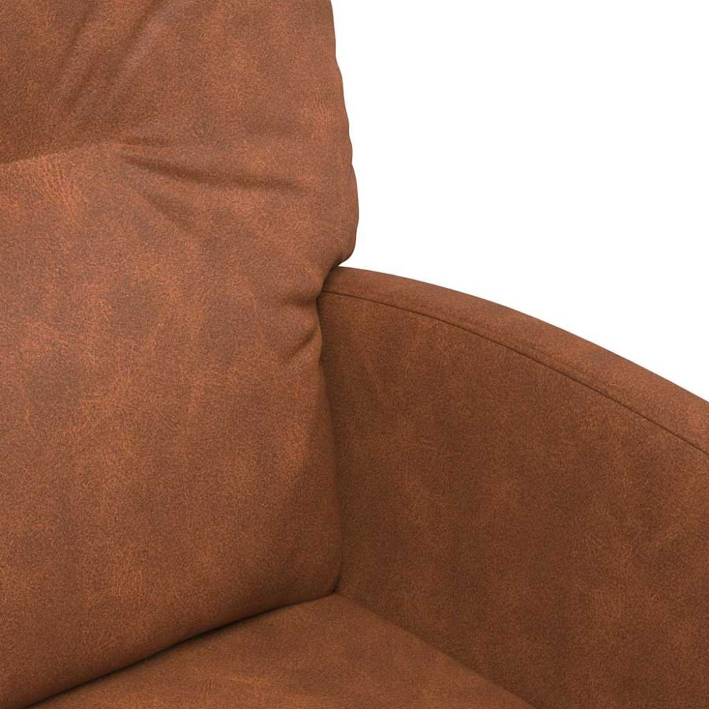 Produktbild för Matstolar med hjul 2 pcs Brun 57 x 67 x 95 cm Konstläder