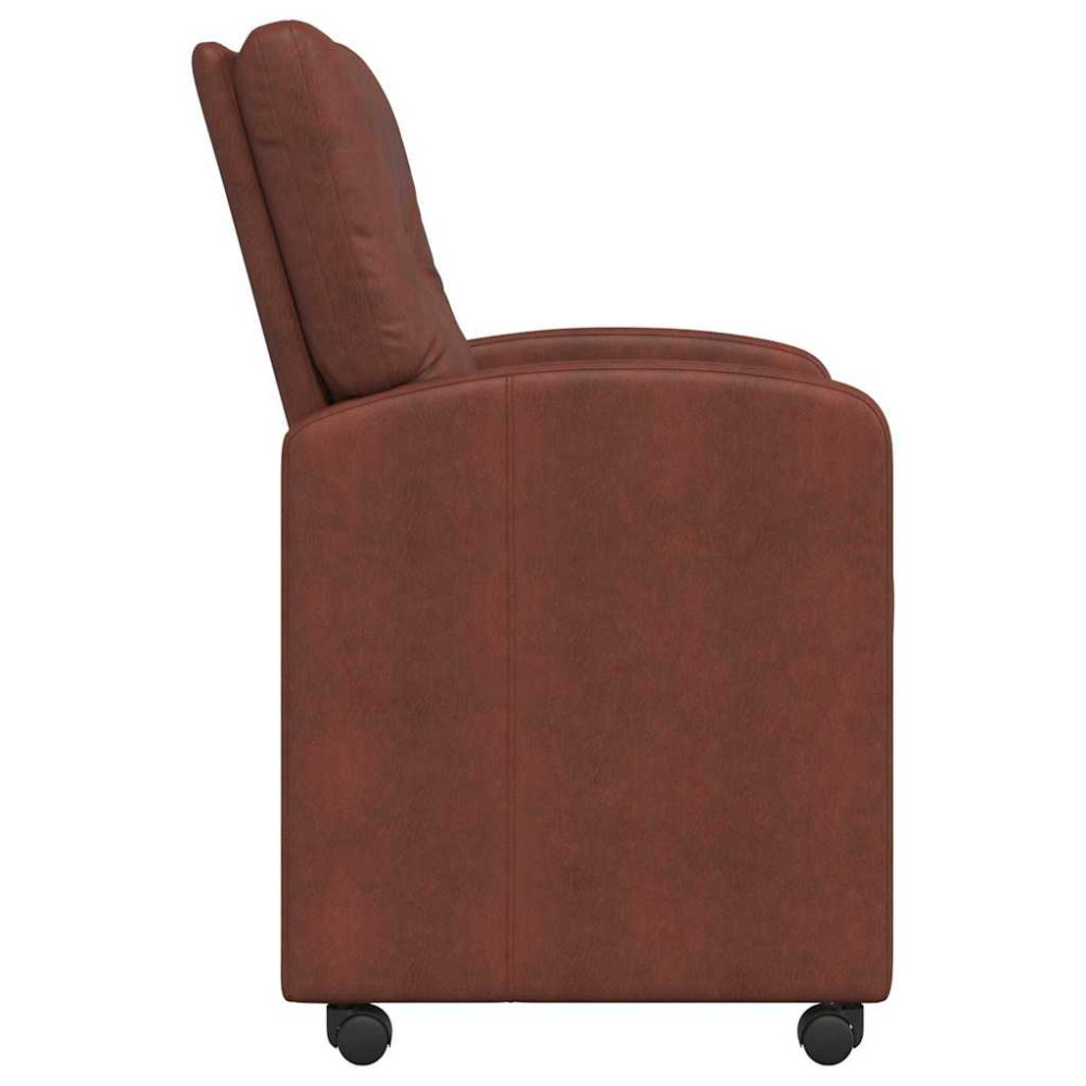 Produktbild för Matstolar med hjul med hjul 2 pcs Skinande brun 57 x 67 x 95 cm