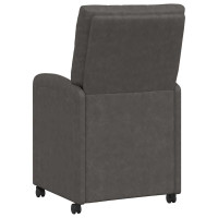 Produktbild för Matstolar med hjul 2 pcs Svart 58 x 67 x 97 cm Konstläder
