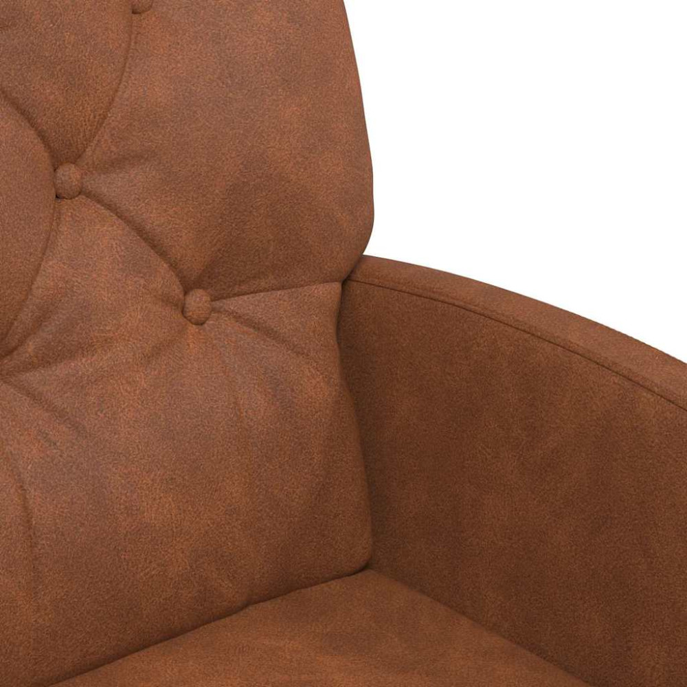 Produktbild för Matstolar med hjul 2 pcs Brun 58 x 67 x 97 cm Konstläder