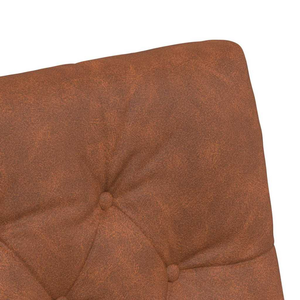 Produktbild för Matstolar med hjul 2 pcs Brun 58 x 67 x 97 cm Konstläder