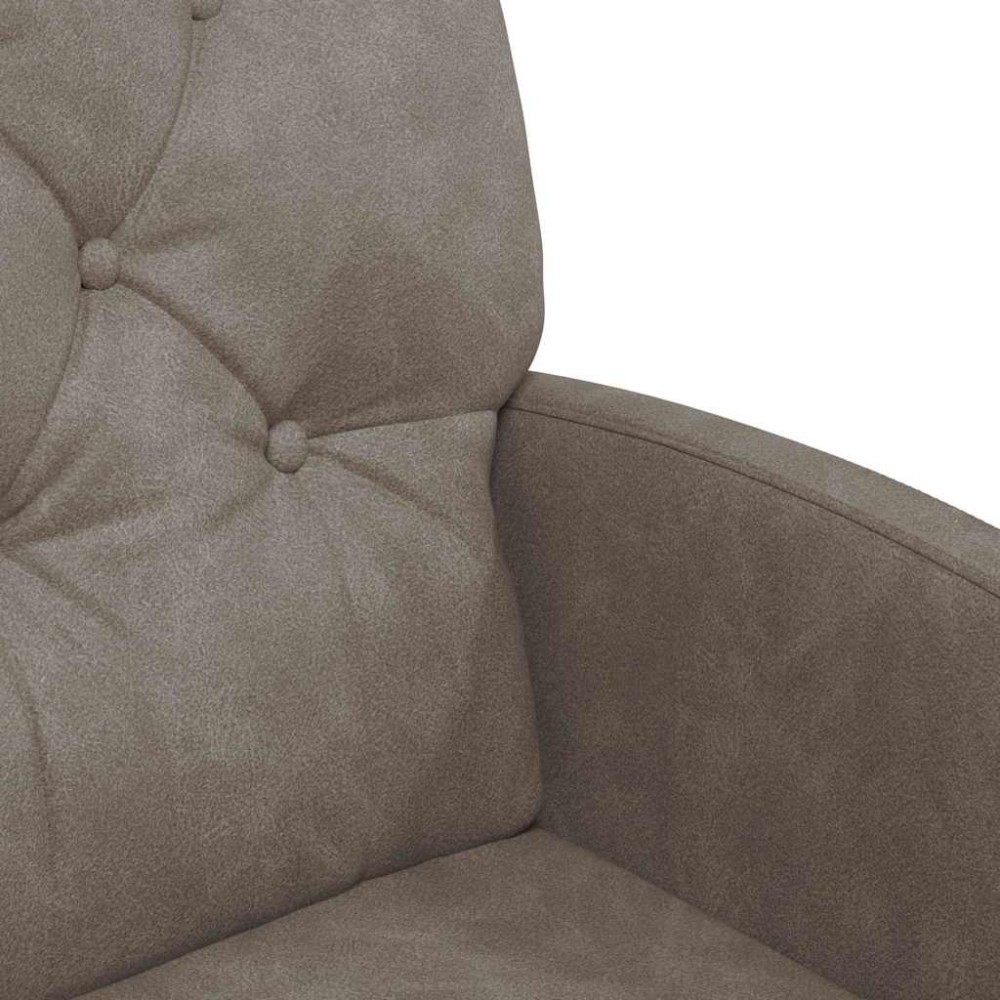 Produktbild för Matstolar med hjul 2 pcs Grå 58 x 67 x 97 cm Konstläder
