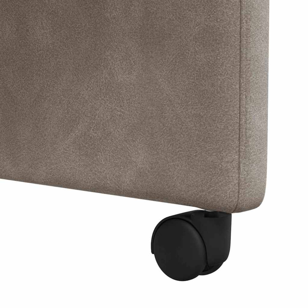 Produktbild för Matstolar med hjul 2 pcs Grå 58 x 67 x 97 cm Konstläder