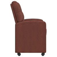 Produktbild för Matstolar med hjul med hjul 2 pcs Skinande brun 58 x 67 x 97 cm