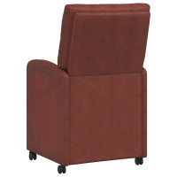 Produktbild för Matstolar med hjul med hjul 2 pcs Skinande brun 58 x 67 x 97 cm