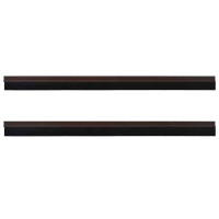 Produktbild för Självhäftande dörrborstlist 2 pcs Brun 100 cm Aluminiumlegering