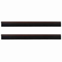 Produktbild för Självhäftande dörrborstlist 2 pcs Brun 100 cm Aluminiumlegering