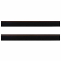 Produktbild för Självhäftande dörrborstlist 2 pcs Brun 100 cm Aluminiumlegering