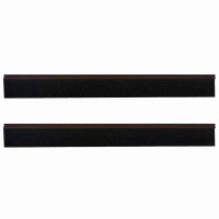 Produktbild för Självhäftande dörrborstlist 2 pcs Brun 100 cm Aluminiumlegering