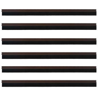 Produktbild för Självhäftande dörrborstlist 6 pcs Brun 100 cm Aluminiumlegering