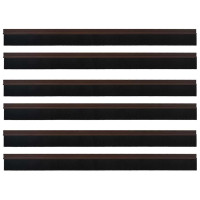 Produktbild för Självhäftande dörrborstlist 6 pcs Brun 100 cm Aluminiumlegering