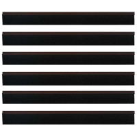 Produktbild för Självhäftande dörrborstlist 6 pcs Brun 100 cm Aluminiumlegering