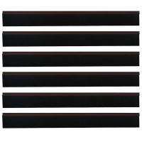 Produktbild för Självhäftande dörrborstlist 6 pcs Brun 100 cm Aluminiumlegering