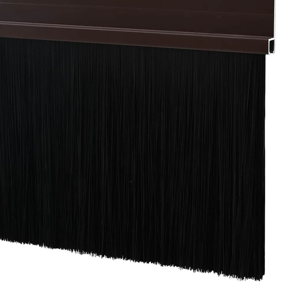 Produktbild för Självhäftande dörrborstlist 6 pcs Brun 100 cm Aluminiumlegering