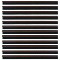 Produktbild för Självhäftande dörrborstlist 12 pcs Brun 100 cm