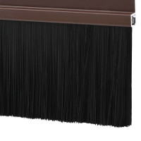 Produktbild för Självhäftande dörrborstlist 12 pcs Brun 100 cm
