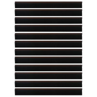 Produktbild för Självhäftande dörrborstlist 12 pcs Brun 100 cm