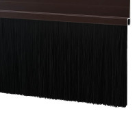 Produktbild för Självhäftande dörrborstlist 12 pcs Brun 100 cm