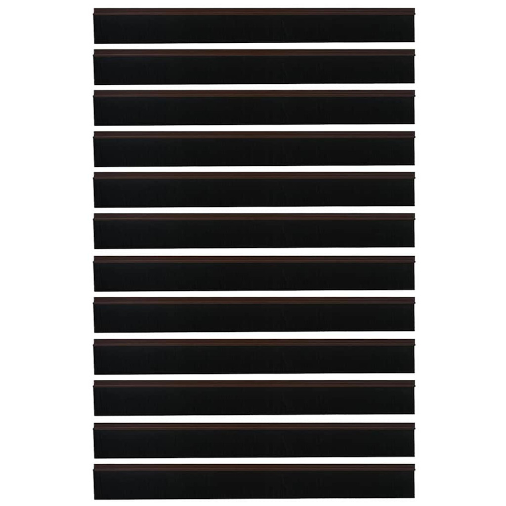 Produktbild för Självhäftande dörrborstlist 12 pcs Brun 100 cm