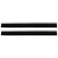 Produktbild för Självhäftande dörrborstlist 2 pcs Silver 100 cm