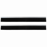Produktbild för Självhäftande dörrborstlist 2 pcs Silver 100 cm