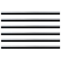 Produktbild för Självhäftande dörrborstlist 6 pcs Silver 100 cm
