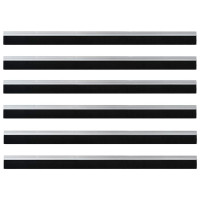 Produktbild för Självhäftande dörrborstlist 6 pcs Silver 100 cm