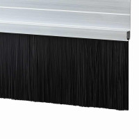 Produktbild för Självhäftande dörrborstlist 12 pcs Silver 100 cm