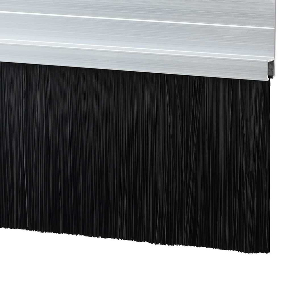 Produktbild för Självhäftande dörrborstlist 12 pcs Silver 100 cm