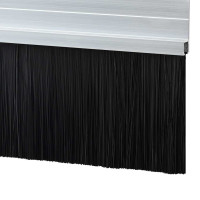 Produktbild för Självhäftande dörrborstlist 12 pcs Silver 100 cm