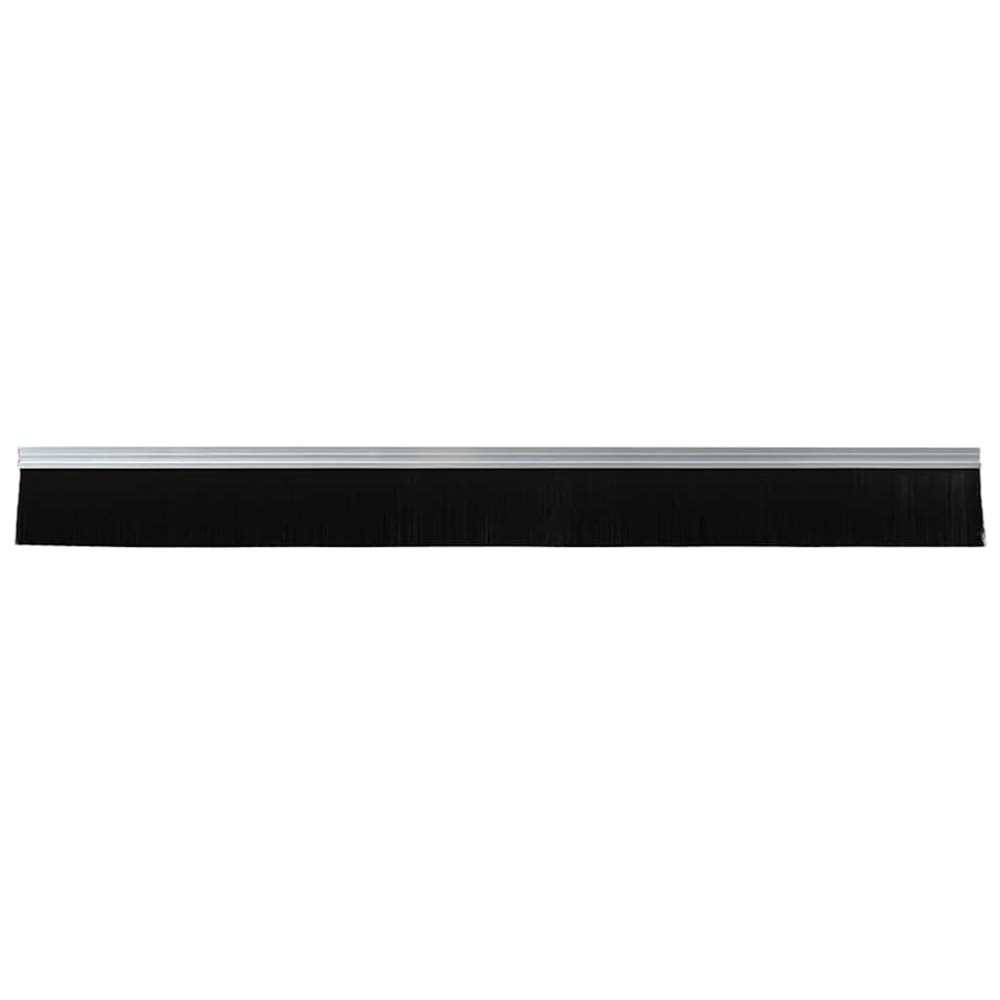 Produktbild för Självhäftande dörrborstlist 12 pcs Silver 100 cm