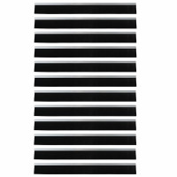 Produktbild för Självhäftande dörrborstlist 12 pcs Silver 100 cm
