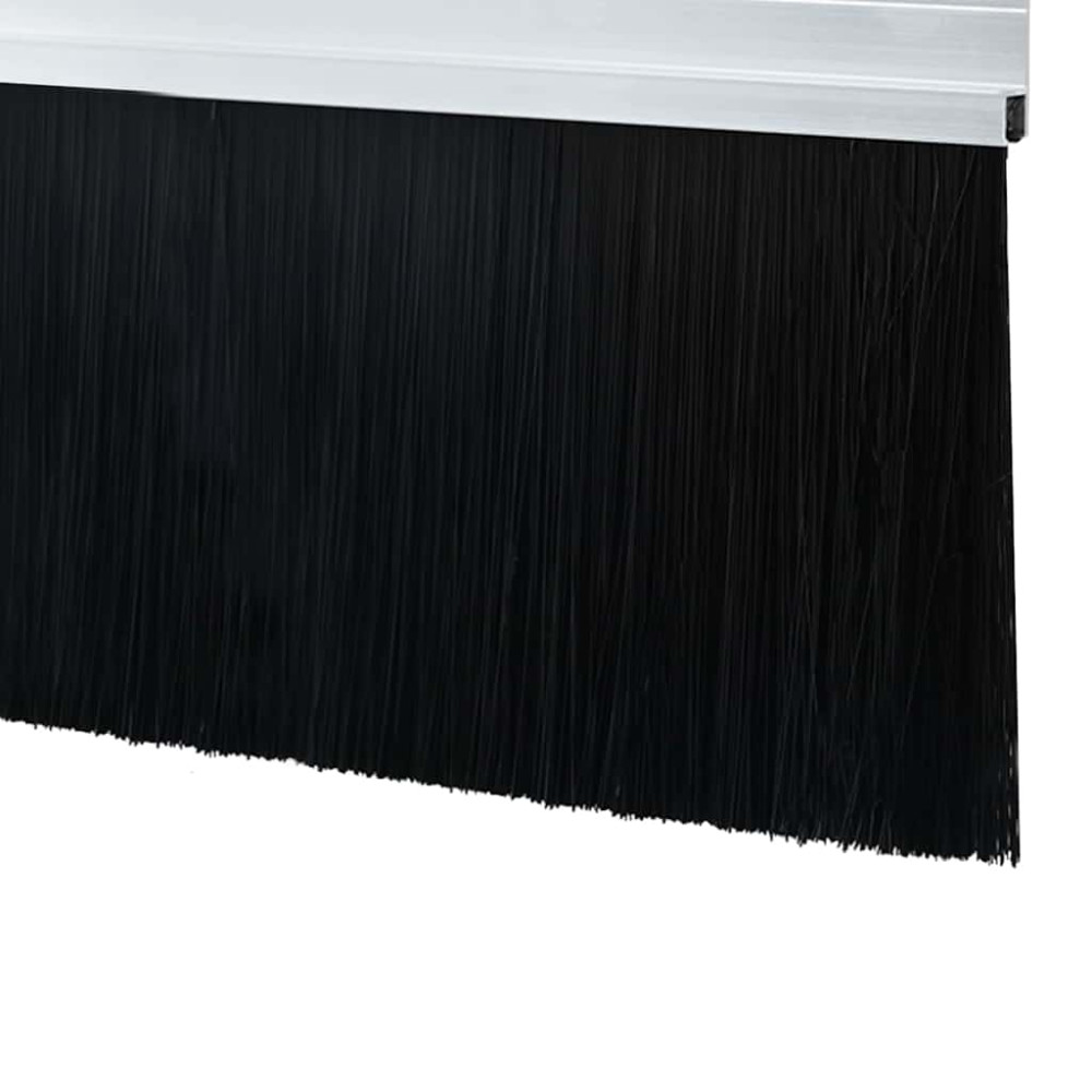 Produktbild för Självhäftande dörrborstlist 12 pcs Silver 100 cm