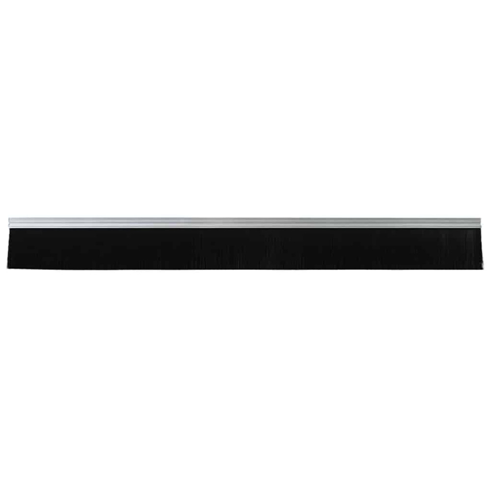 Produktbild för Självhäftande dörrborstlist 12 pcs Silver 100 cm
