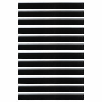 Produktbild för Självhäftande dörrborstlist 12 pcs Silver 100 cm