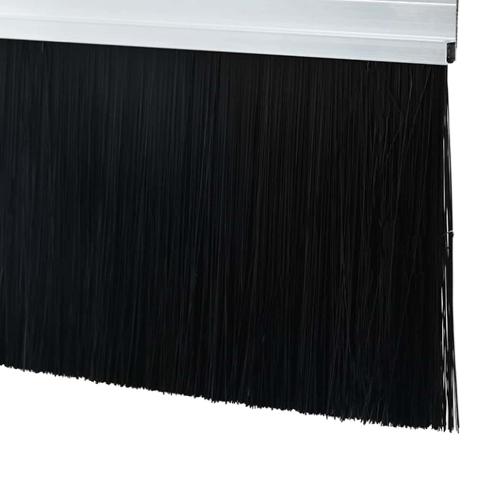 Produktbild för Självhäftande dörrborstlist 12 pcs Silver 100 cm
