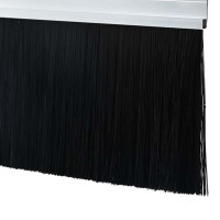 Produktbild för Självhäftande dörrborstlist 12 pcs Silver 100 cm