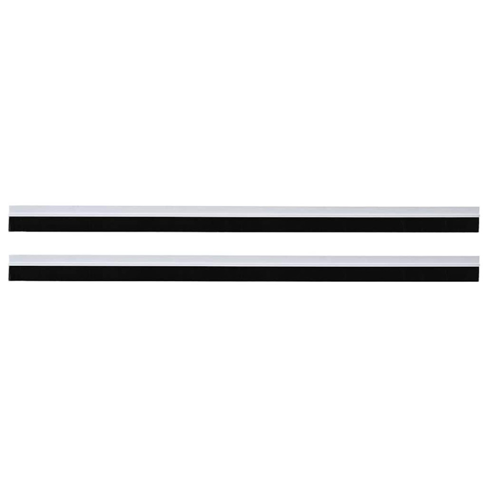 Produktbild för Självhäftande dörrborstlist 2 pcs Vit 100 cm Aluminiumlegering