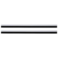 Produktbild för Självhäftande dörrborstlist 2 pcs Vit 100 cm Aluminiumlegering