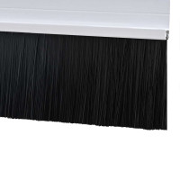 Produktbild för Självhäftande dörrborstlist 2 pcs Vit 100 cm Aluminiumlegering