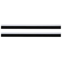 Produktbild för Självhäftande dörrborstlist 2 pcs Vit 100 cm Aluminiumlegering