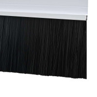 Produktbild för Självhäftande dörrborstlist 2 pcs Vit 100 cm Aluminiumlegering