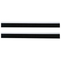 Produktbild för Självhäftande dörrborstlist 2 pcs Vit 100 cm Aluminiumlegering