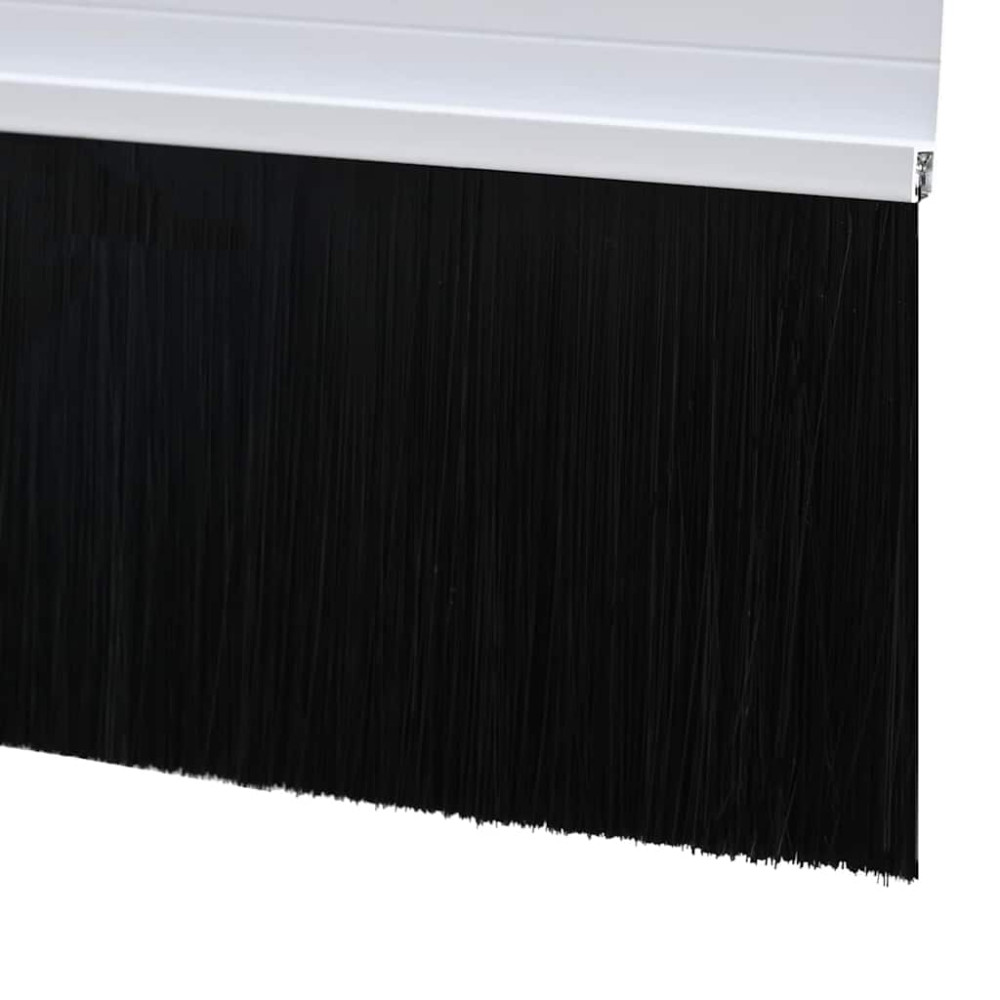 Produktbild för Självhäftande dörrborstlist 2 pcs Vit 100 cm Aluminiumlegering