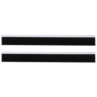 Produktbild för Självhäftande dörrborstlist 2 pcs Vit 100 cm Aluminiumlegering