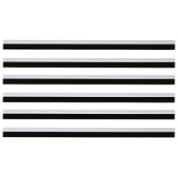 Produktbild för Självhäftande dörrborstlist 6 pcs Vit 100 cm Aluminiumlegering