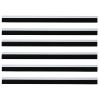 Produktbild för Självhäftande dörrborstlist 6 pcs Vit 100 cm Aluminiumlegering